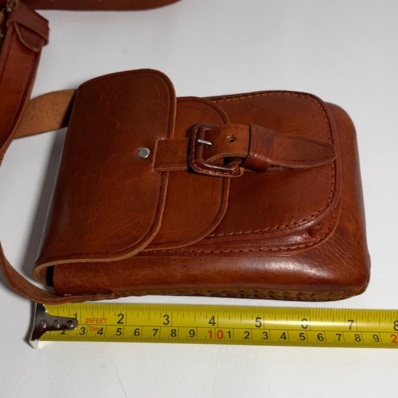 Classic Brown Leather Crossbody - Picture 9 of 11